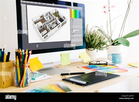 Graphic design studio interior design Stock Photo - Alamy