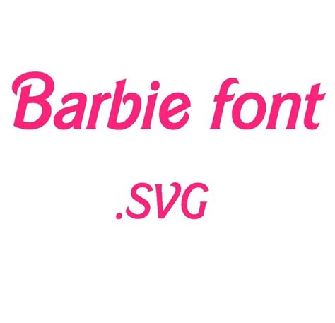 Barbie font letters svg Alphabet svg cricut by OhThisDigitalFun