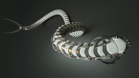 3D model, Snake robot concept, rigged and ready for animation, 3D stock ...