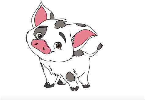 Pua, Moana's pet pig | Disney drawings, Disney art, Pet pigs