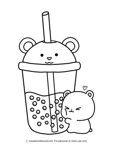 25 Cute Boba Tea Coloring Pages (Free Printables) - Cassie Smallwood