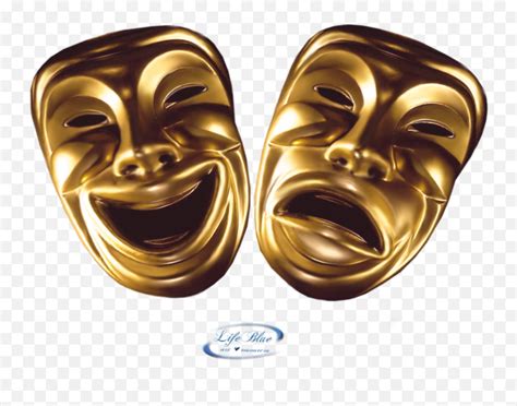 Clipart Comedy And Tragedy Masks - Comedy Tragedy Mask Png Emoji,Comedy ...