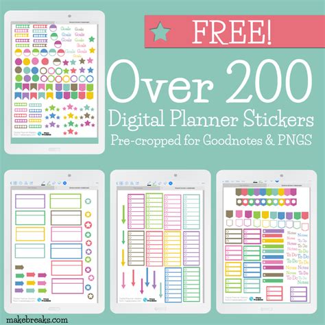 Free General Digital Stickers For Goodnotes & Digital Planners - Make ...