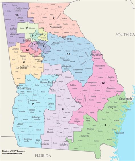 A cursory look at the US House of Representatives District Map of Georgia shows a high ...