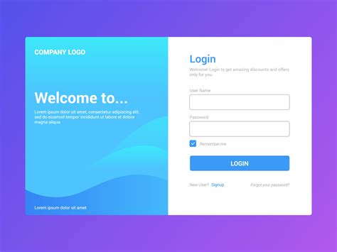 Login Page design for new user 2256853 Vector Art at Vecteezy