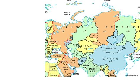 Russia time zones map - houndmong