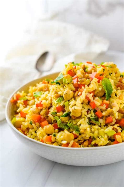 Curried Rice Salad with Ginger Curry Dressing | Garlic & Zest