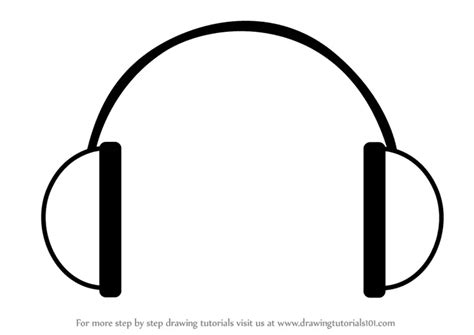 How to Draw Headphones Easy (Everyday Objects) Step by Step | DrawingTutorials101.com