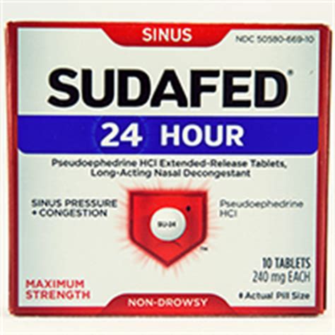 SUDAFED 24 HOUR (Pseudoephedrine) dosage, indication, interactions, side effects | EMPR