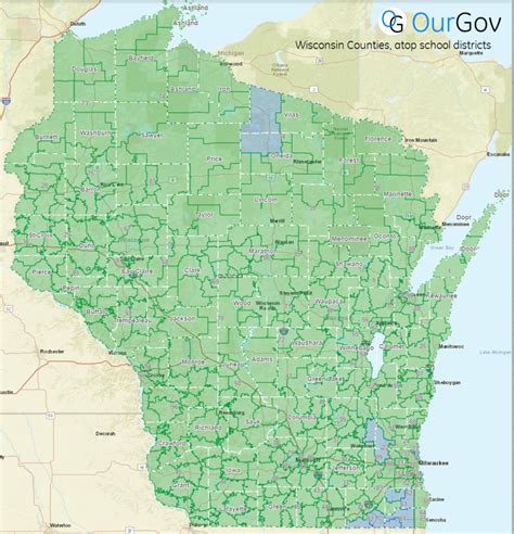 Wisconsin School District Maps - OurGov