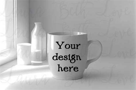 White Coffee Mug Mockup for Social Media Graphic by Laura Beth Love ...