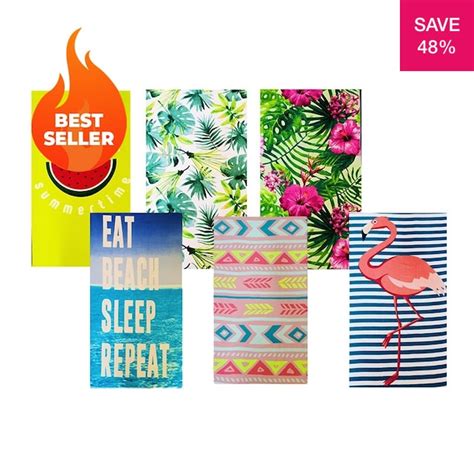 48% off on Printed Microfibre Beach Towels