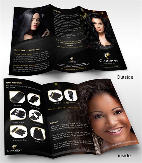 Genevieve Hair Flyer - tri-fold | 54 Flyer Designs for a business in Australia