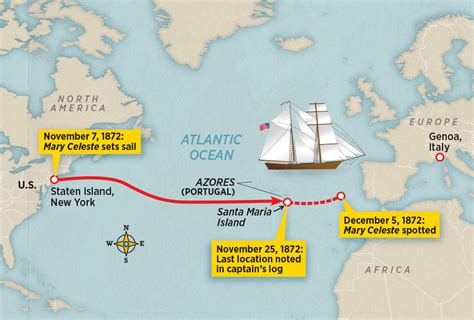 Mary Celeste Map - Elizabeth C. Bunce