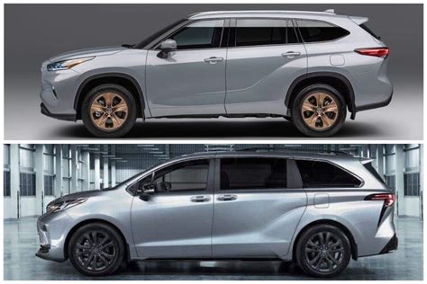 2023 Toyota Highlander Hybrid vs. 2023 Toyota Sienna: Hybrid Family ...