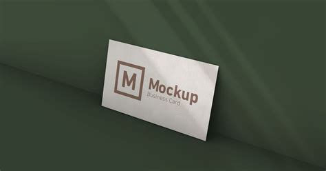 Business Card Mockup With Shadow by amritpaldesign on Envato Elements