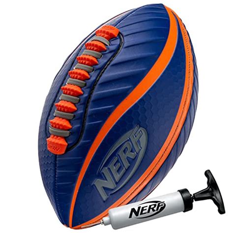 NERF Spiral Grip Mini Football - Patented Spacelace for Ultimate Spirals - Machine Stitched ...