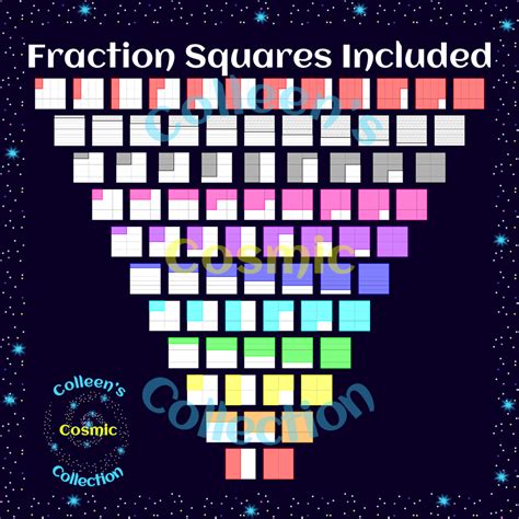 Square Fractions Clipart - Teacha!