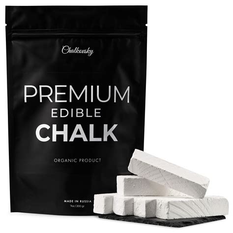 Buy Chalkovsky Premium Edible Chalk - Natural Chalk for Eating - Crunchy Belgorod Chalk Chunks ...