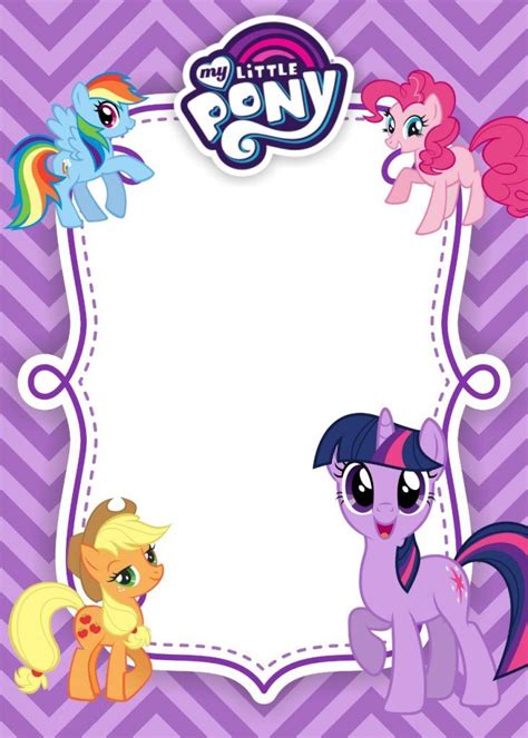 My Little Pony Birthday Invitation Template – Equestria Edition | My little pony invitations, My ...