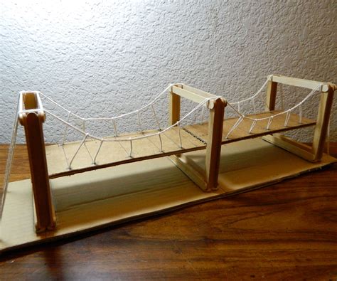 Simple Suspension Bridge Model | Puentes colgantes maquetas, Maqueta puente, Muebles para maquetas