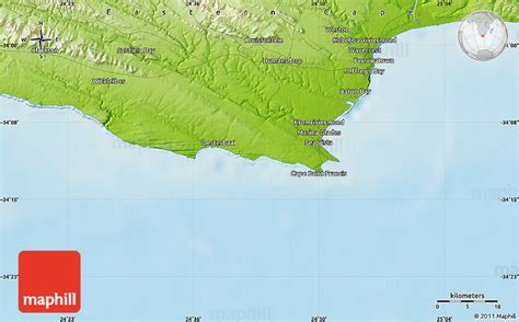 Physical Map of Humansdorp