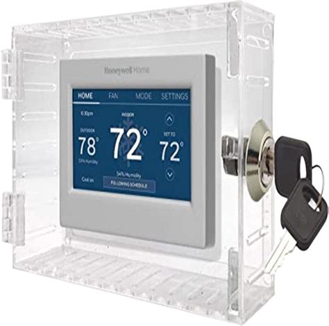 Thermostat-Schutzabdeckung, transparente Thermostatabdeckung mit Schloss, Thermostat ...