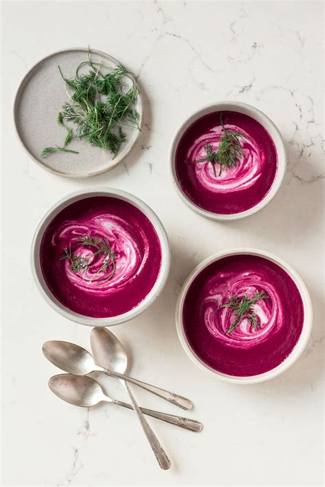 Chilled Beet, Lemon & Yogurt Soup - Dishing Up the Dirt