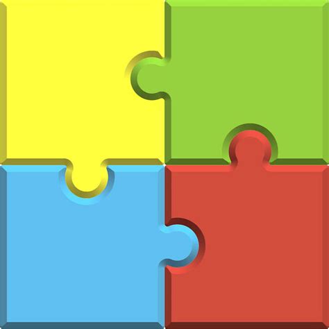 Four Piece Puzzle - ClipArt Best