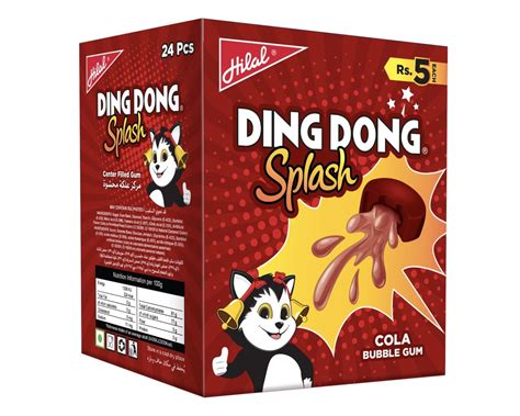 Hilal Ding Dong Splash Cola Bubble Gum 24Pcs