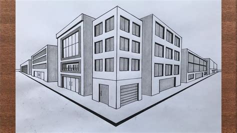 How to Draw a Town in 2-Point Perspective | Perspective drawing, 2 point perspective drawing ...