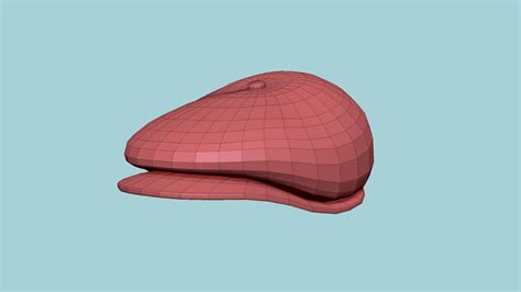 Newsboy Hat 08 - Brown Leather 3D Model by gsommer