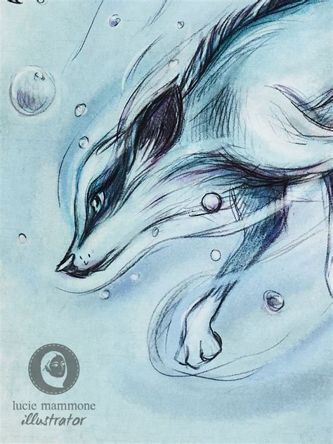 The Water Fox Giclee Art Print Wall Art - Etsy