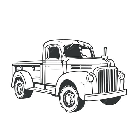 Premium Vector | Retro classic vintage truck vector design