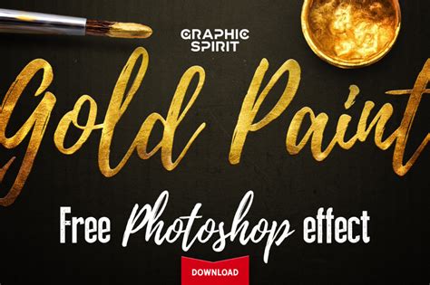 Free Gold Paint Photoshop Effect - PsFiles