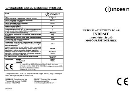 Indesit Iwdc6105 Washer Dryer User Manual