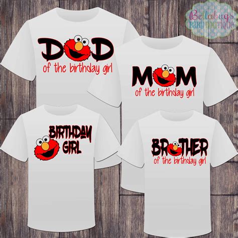 Matching Elmo Birthday Girl Family shirts - Matching Birthday Shirts - Elmo Birthday by Bellabu ...