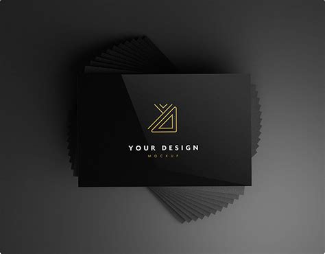 10 Free black business card mockups | Behance