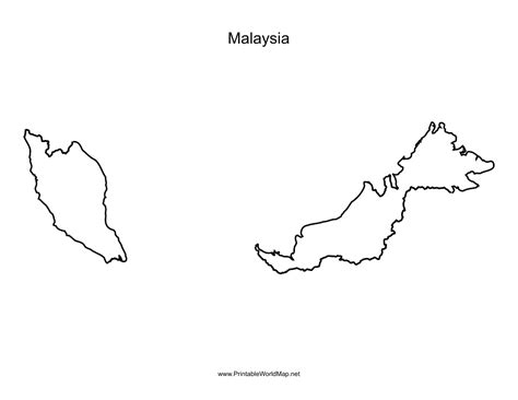 Malaysia Map Template Download Printable PDF | Templateroller