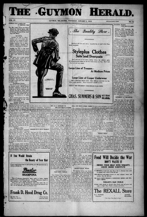 The Guymon Herald. (Guymon, Okla.), Vol. 27, No. 44, Ed. 1 Thursday, January 3, 1918 - Page 1 of ...