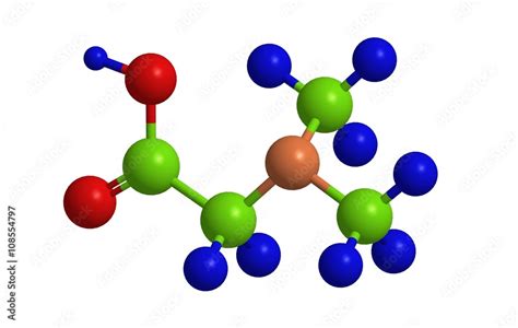 Molecular structure of Dimethylglycine (vitamin B16) Stock Illustration | Adobe Stock