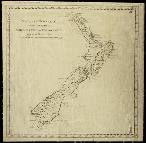 Captain Cook’s first map of New Zealand 1770 - Maps on the Web