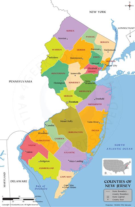 New Jersey County Map