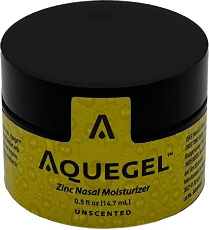 Aquegel Nasal Moisturizer + Zinc, 12-Hour Nasal Moisture Relief, Water Based Nose Gel, Nasal ...