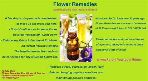 Bach Flower Remedies, side effects free natural medicines which work on your attitude and ...