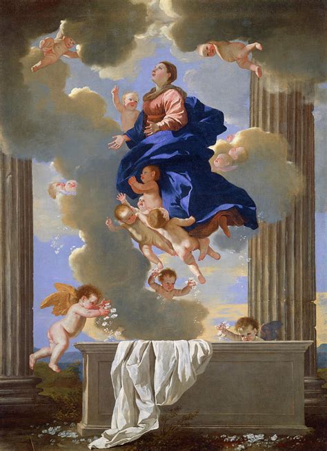 The Assumption of the Virgin Painting by Nicolas Poussin - Pixels