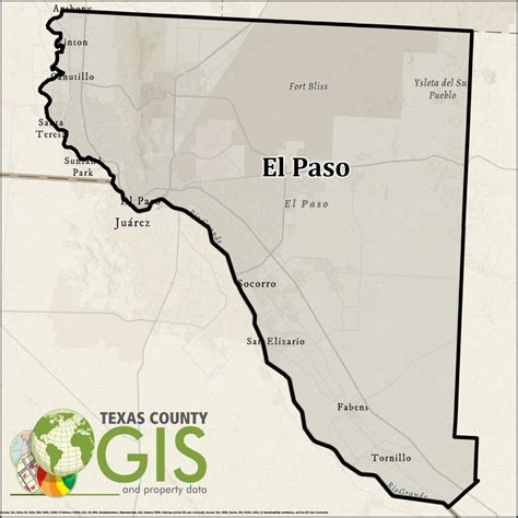 El Paso County GIS Shapefile and Property Data - Texas County GIS Data