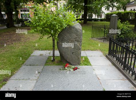 Grave of Swedish politician and Prime Minister Olof Palme, Adolf Fredrick Cemetery Stockholm ...