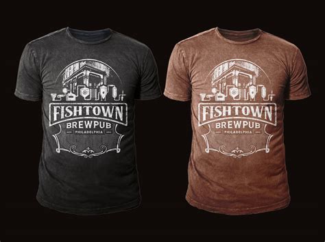 Traditional, Masculine, Brewery T-shirt Design for Fishtown Brewpub by D'Mono | Design #13032143