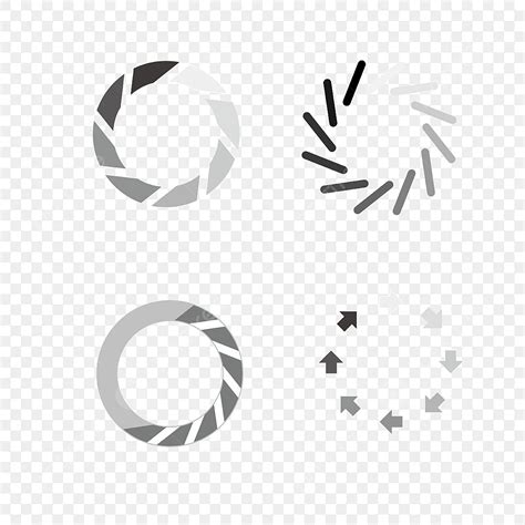 Loading Vector Design Images, Cache Black And White Load Icon, Black Icons, White Icons, Round ...